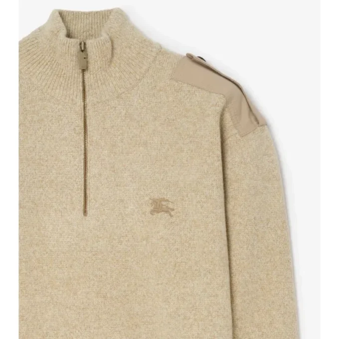 Pullover aus Woll-Kaschmir mit halbem Reißverschluss