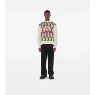 Pullover aus Wollmischung mit Argyle-Karomuster