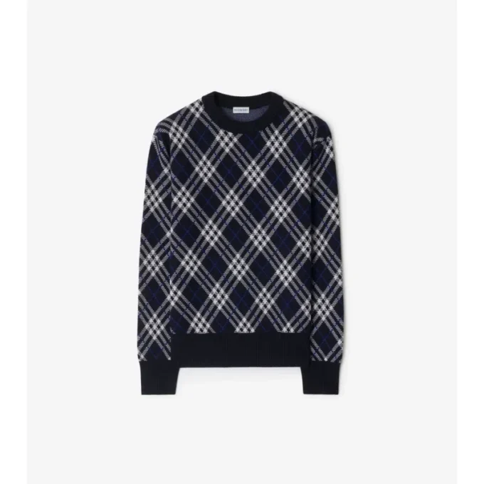 Pullover aus Wollmischung mit Karomuster