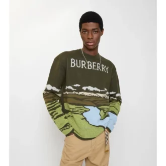 Pullover aus Wollmischung mit Querformat-Motiv