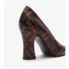 Pumps aus Leder mit Karomuster