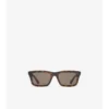 Rechteckige Sonnenbrille mit Logo 