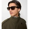 Rechteckige Sonnenbrille mit Logo 