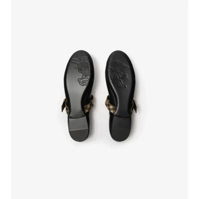 Robin-Ballerinas aus Leder mit Karomuster
