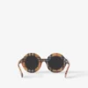 Runde Sonnenbrille mit Karomuster