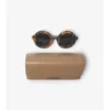 Runde Sonnenbrille mit Karomuster