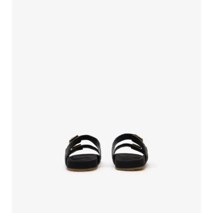 Sandalen aus Wildleder mit Karomuster