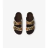 Sandalen mit Python-Print aus Leder 