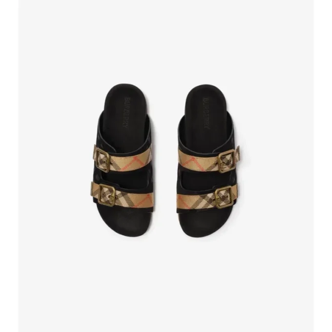 Sandalen „Urchin“ aus Wildleder mit Karomuster