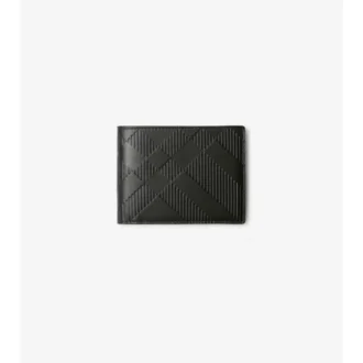 Schlanke Brieftasche mit Karomuster