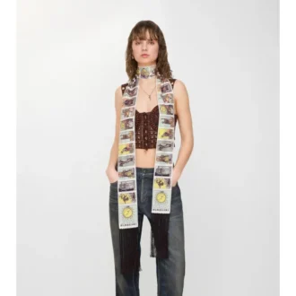 Schmaler Seidenschal „Tarot“