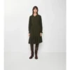 Seidenkleid mit Blattmuster
