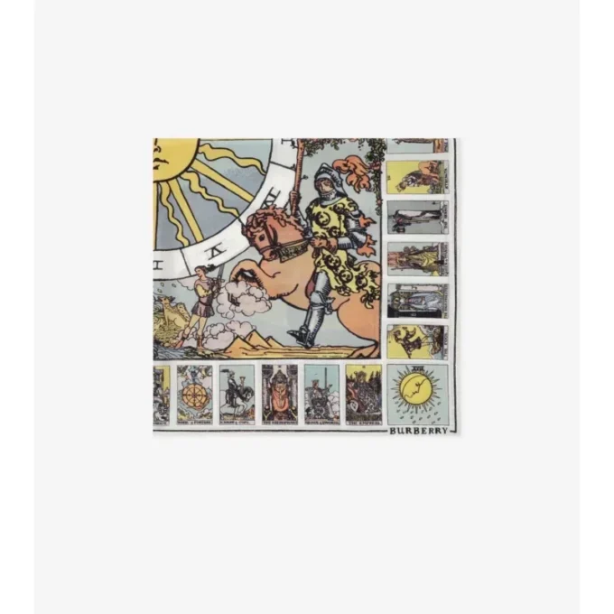 Seidenschal mit Tarot-Motiv