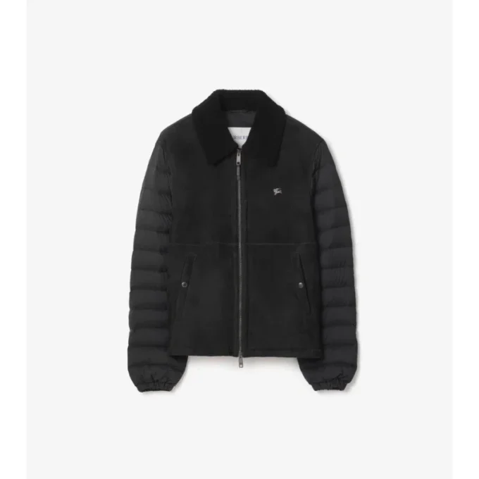 Shearling-Nylon-Steppjacke