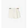 Shorts aus Baumwollpopeline mit Karoband