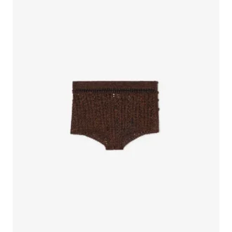 Shorts aus gehäkelter Moulina-Baumwolle