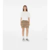 Shorts aus Baumwoll-Karostoff