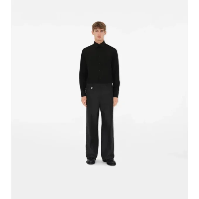 Slim-Fit-Smokinghemd aus Baumwoll-Seide