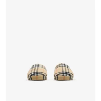 Slipper aus Wollmischung mit Karomuster