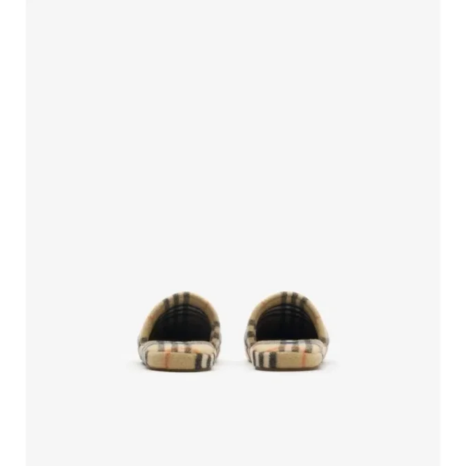 Slipper aus Wollmischung mit Karomuster