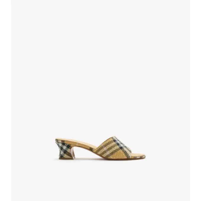 Sloane-Pantoletten mit Strass-Karomuster