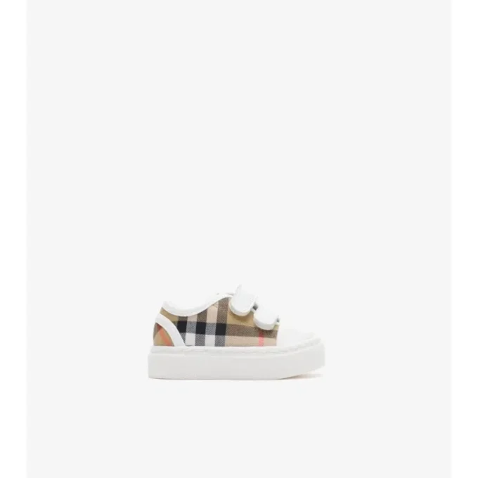 Sneaker aus Baumwoll-Karostoff