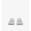 Sneaker aus Baumwolle und Leder mit Karomuster