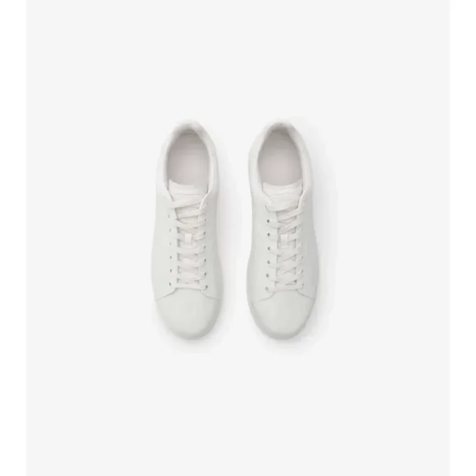 Sneaker aus geprägtem Leder mit Karomuster 