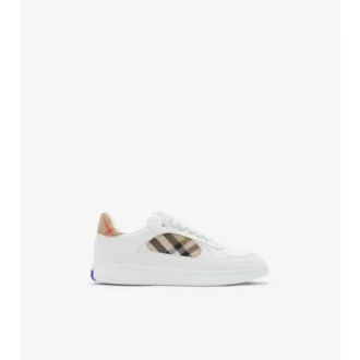 Sneaker aus Leder mit Karomuster