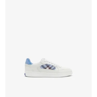 Sneaker aus Leder mit Karomuster