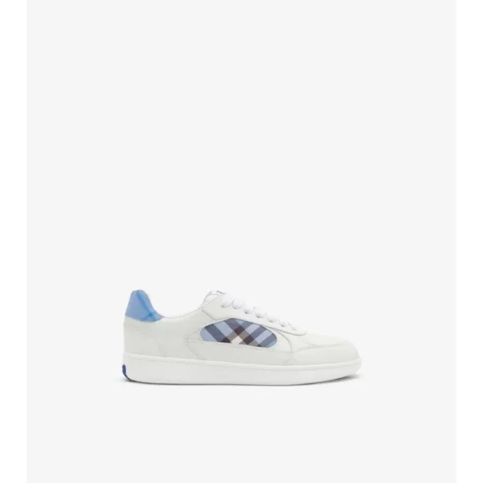 Sneaker aus Leder mit Karomuster