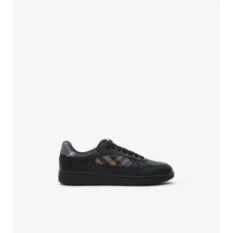 Sneaker aus Leder mit Karomuster