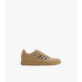 Sneaker aus Leder mit Karomuster