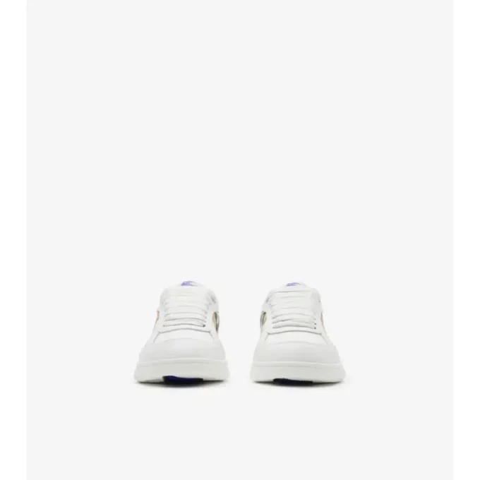 Sneaker aus Leder mit Karomuster