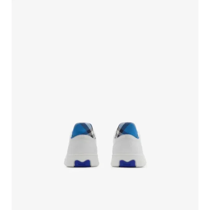 Sneaker aus Leder mit Karomuster