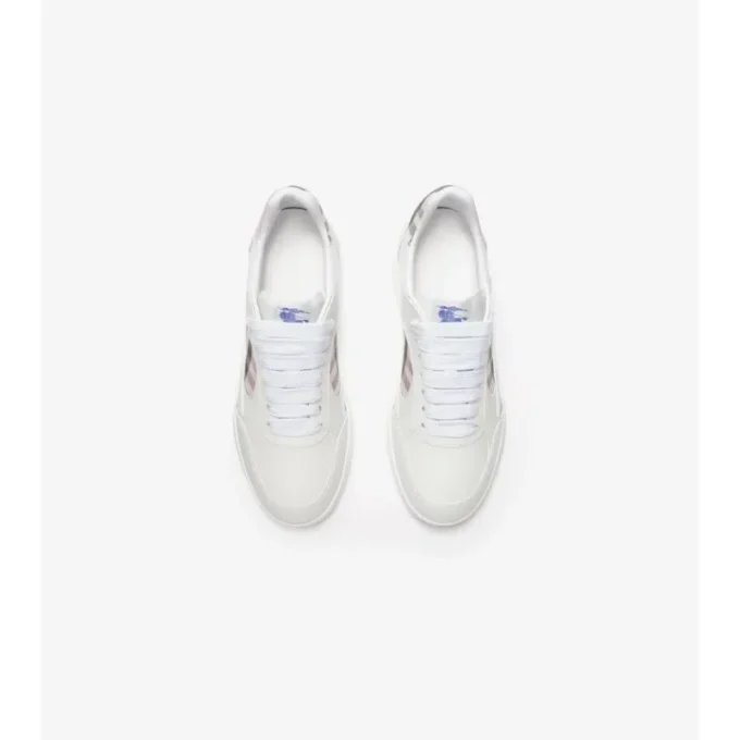 Sneaker aus Leder mit Karomuster