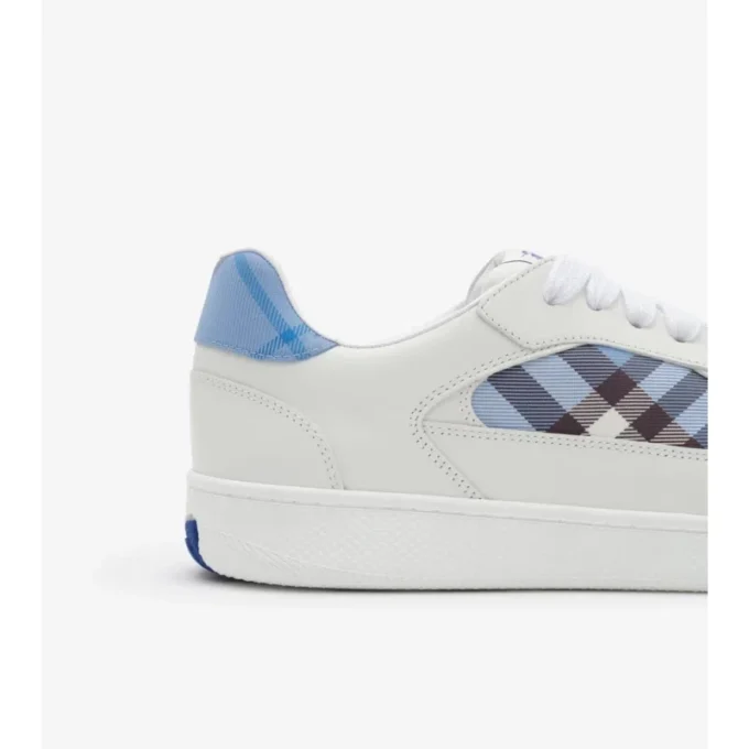 Sneaker aus Leder mit Karomuster