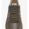 Sneaker aus Leder, Wildleder und Karomuster