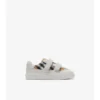 Sneaker mit Karomuster und Leder