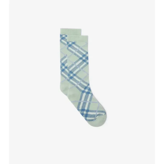 Socken aus Baumwollmischung mit Karomuster