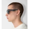 Sonnenbrille mit quadratischem Rahmen und Logo-Detail