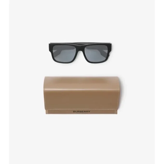 Sonnenbrille mit quadratischem Rahmen und Logo-Detail