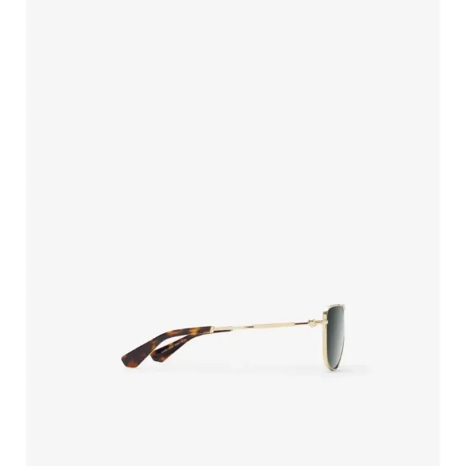 Sonnenbrille mit quadratischem Rahmen und Metalllogo