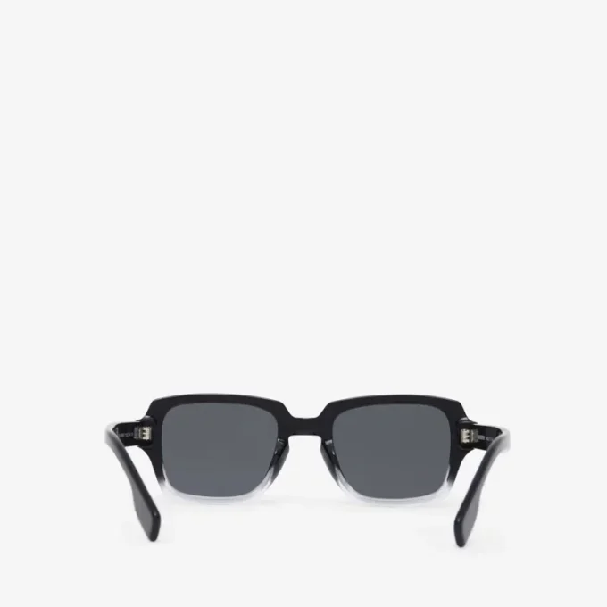 Sonnenbrille mit rechteckigem Rahmen und Logo-Detail