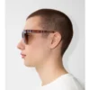 Square-Sonnenbrille mit Karomuster