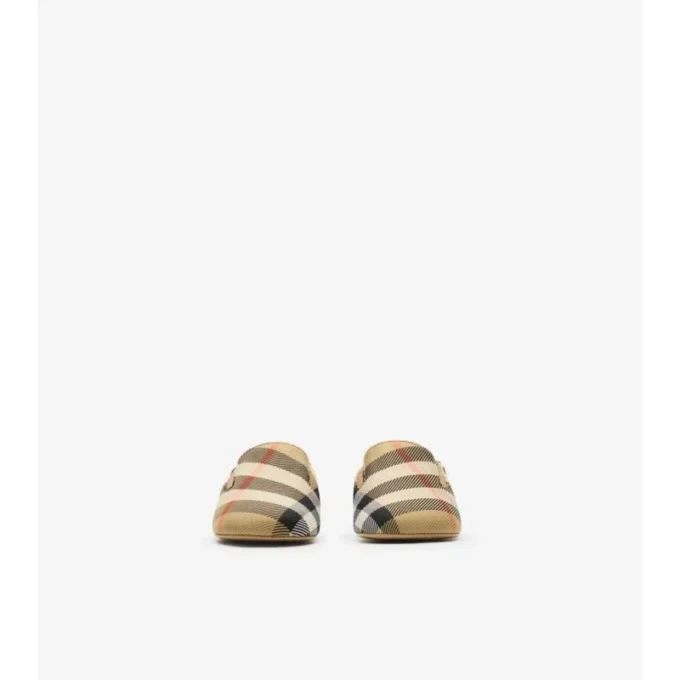 Stiefeletten aus Nylon-Mischgewebe mit Karomuster