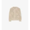 Strickjacke aus Baumwolle mit Pointelle-Muster