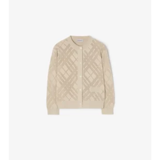 Strickjacke aus Baumwolle mit Pointelle-Muster