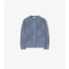Strickjacke aus Baumwolle mit Pointelle-Muster