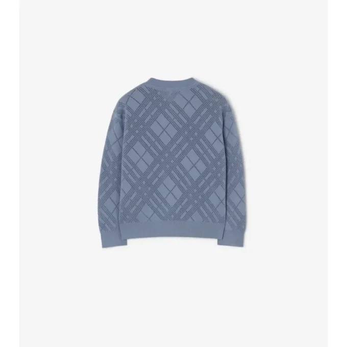 Strickjacke aus Baumwolle mit Pointelle-Muster
